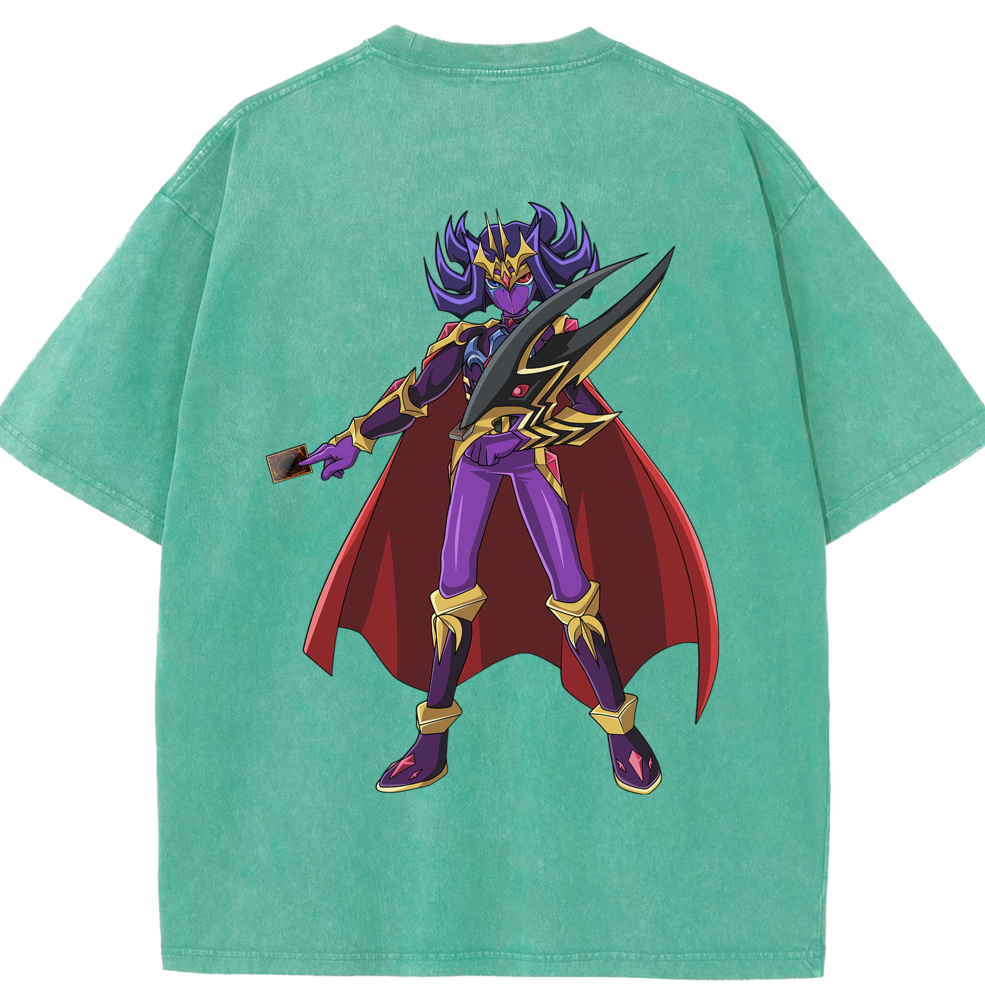 （画像用） 遊☆戯☆王 Yu-Gi-Oh! 綿100% ヴィンテージ風 半袖Tシャツ（背面プリント）